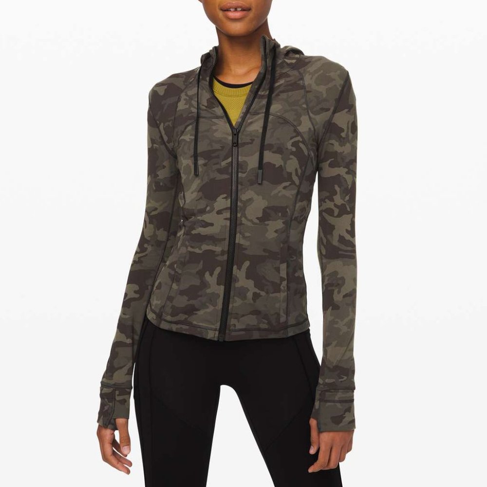 Lululemon Hooded Define Jacket Nulu Incognito Camo Multi Gator Green C6 - Picture 1 of 7